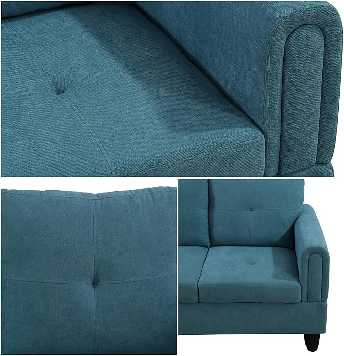 L Shaped Sectional Sofa with Ottoman, Modern Couches - Image 6