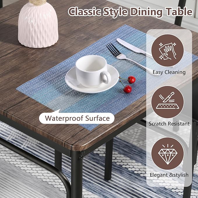 VECELO Kitchen Dining Room Table Set - Image 9