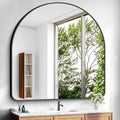 Arched Bathroom Mirror, Wall Mounted Mirror, Living Room, Hanging or Leaning by GLASHOM
