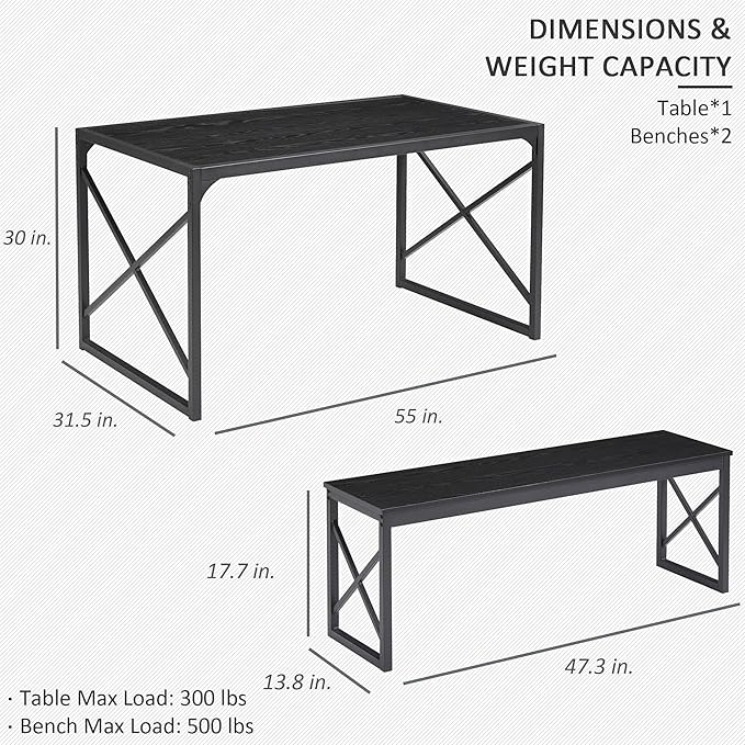 VECELO Kitchen Dining Table Set - Image 6