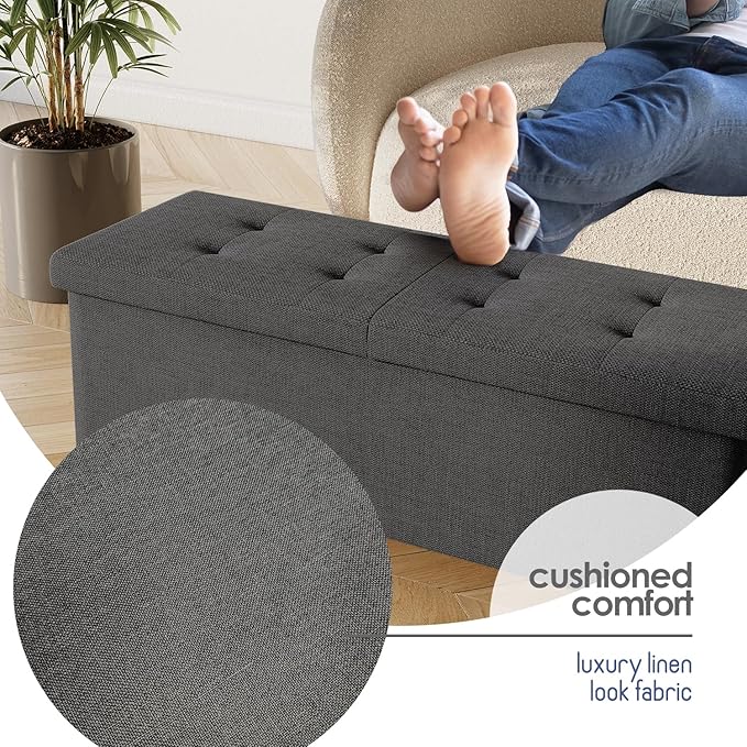 STORAGEBUD Storage Ottoman Bench - Image 7