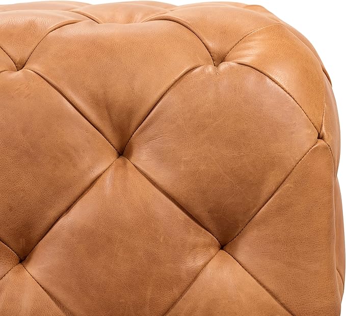 POLY & BARK Turin Ottoman in Full-Grain Pure-Aniline Dyed Italian Tanned - Image 10