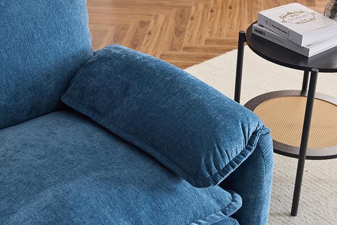 Ball & Cast 38" Oversized Chenille Lounge Chair, Reading Armchair - Image 7