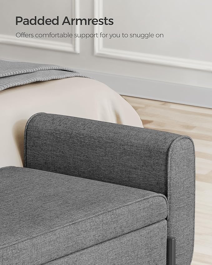 SONGMICS Storage Bench with Armrests, Ottoman - Image 10