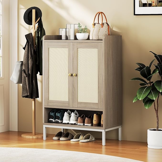 Rattan Shoe Cabinet Storage for Entryway, Shoe Cabinet - Image 5