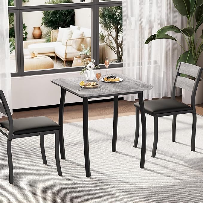 Small Dining Table Set for 2, 3-Piece Kitchen Table Set - Image 9