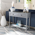 SAFAVIEH Home Collection Tate Distressed Grey 2-Drawer Bottom Shelf Console by SAFAVIEH