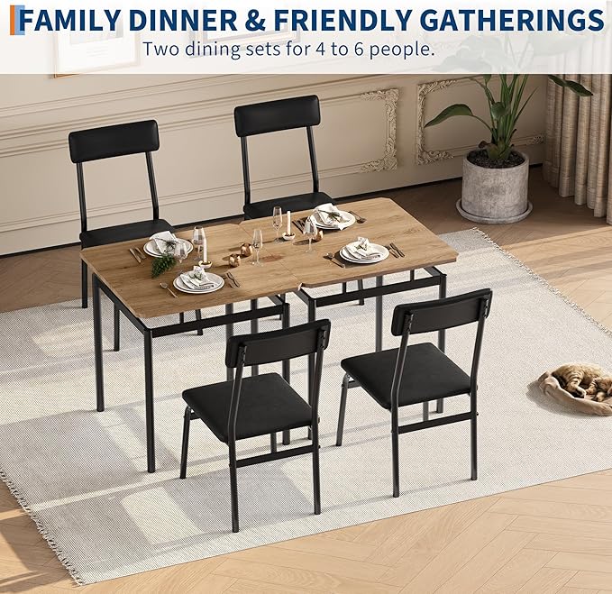 IDEALHOUSE 3 Piece Dining Room Table Set, Kitchen Table Set - Image 9