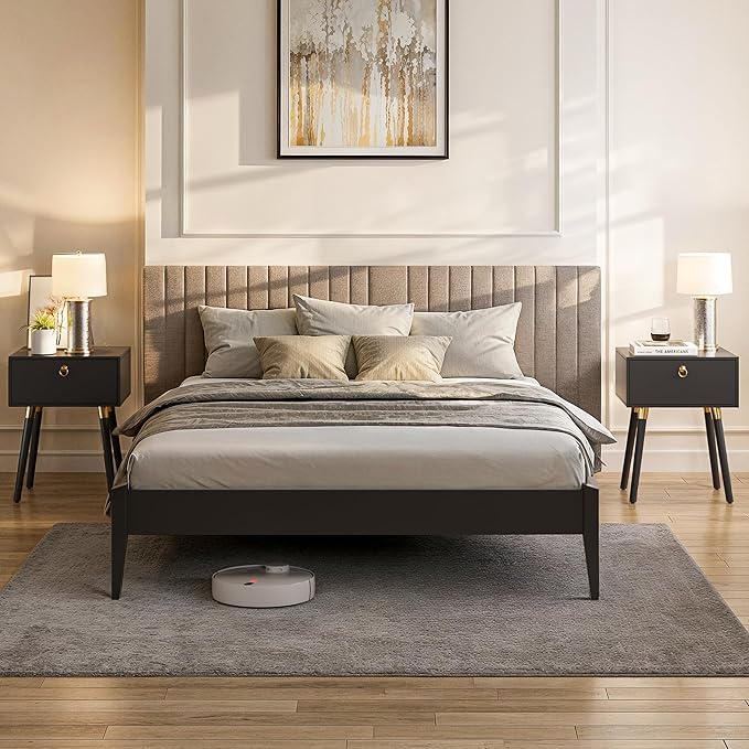 Bme Dinkee Queen Platform Bed Frame Wood 15 Inch by Bme