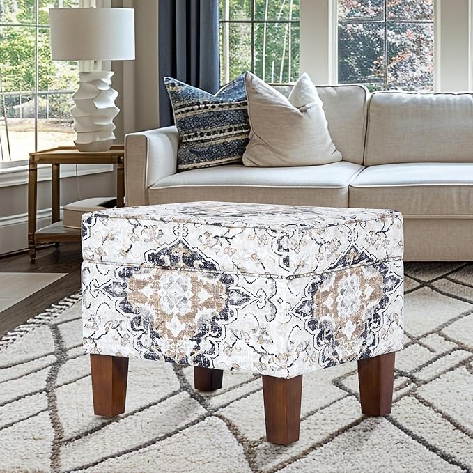 Home Decor | Dinah Collection Modern Storage Ottoman | Ottoman - Image 5