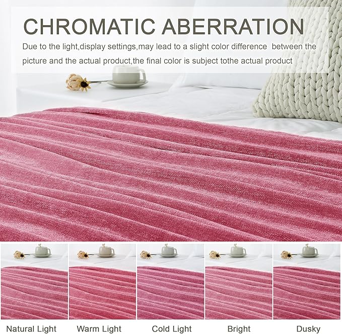 Chenille Throw Blanket for Couch 50"X 60", Soft Cozy Throws - Image 6