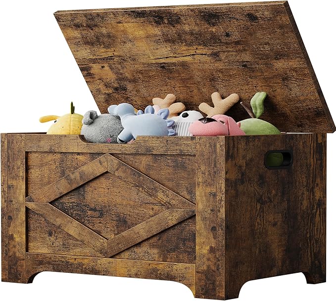 GarveeHome 23.6" Storage Chest, Wooden Storage Bench by GarveeHome