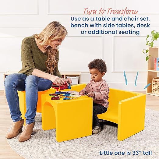 ECR4Kids Tri-Me Table and Cube Chair Set - Image 4
