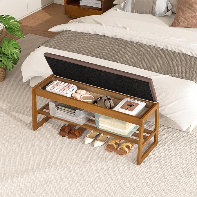 Shoe Storage Bench with Cushion - Image 6