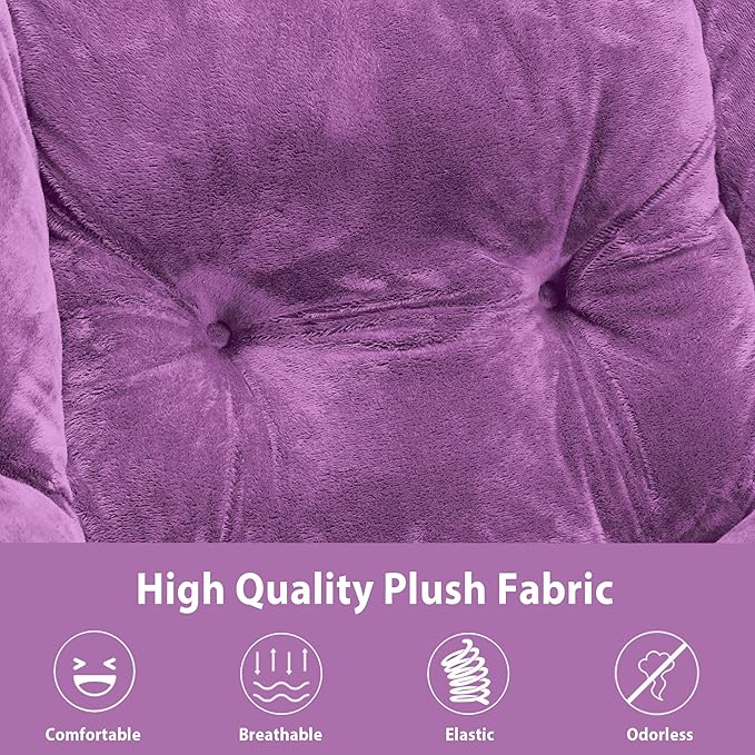 Lazy Chair with Folding Ottoman, Accent Chair Plush Upholstered with Metal - Image 8