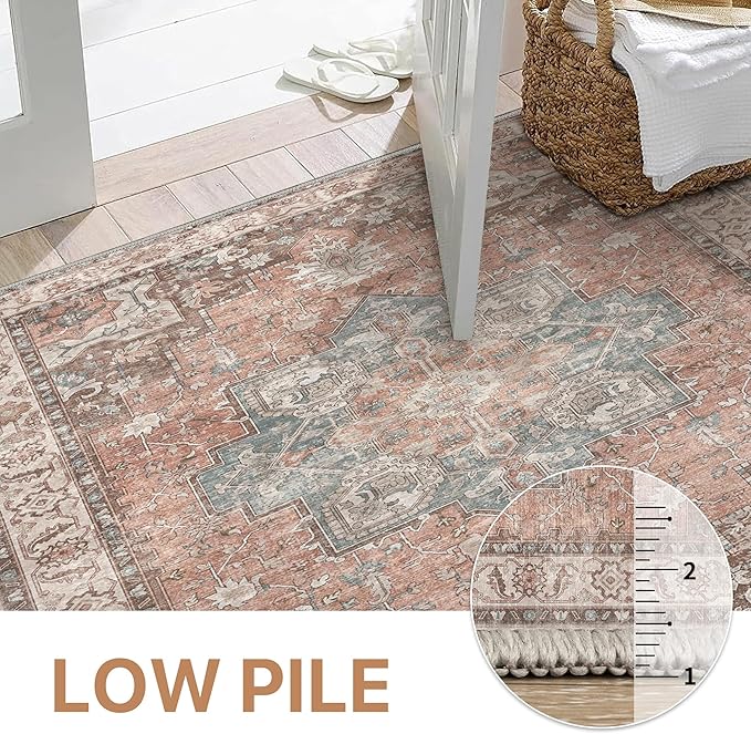 GENIMO 2x10 Runner Rugs for Hallway, Machine Washable Non Slip Vintage Rugs - Image 5