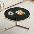 AGV LIGHTING 202303GL-BK Glass Coffee Table, Modern Design, Single Layer by AGVLightning