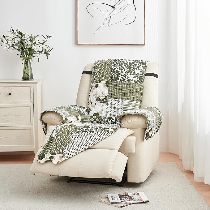 Reversible Patchwork Recliner Chair Cover by GreatBayHome