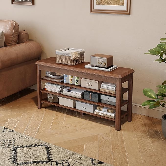 Shoe Rack for Front Door Entrance, Solid Wood Shoe Bench for Closet, Holds Up - Image 8