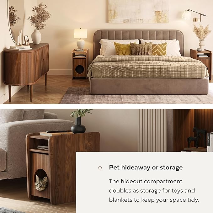 WERMO 12'' Cat Hideaway Side Table - Image 3