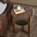 MODERION Round End Table, Rustic Side Table by MODERION-YourHomeSoulMate
