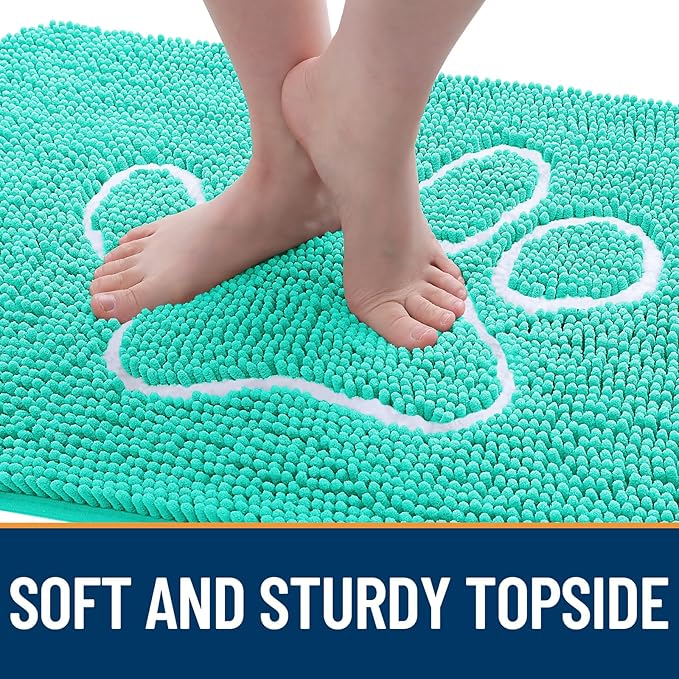 OLANLY Door Mat for Muddy Dog Paws 36x24, Ultra Absorbent Chenille Mud Doormat - Image 4