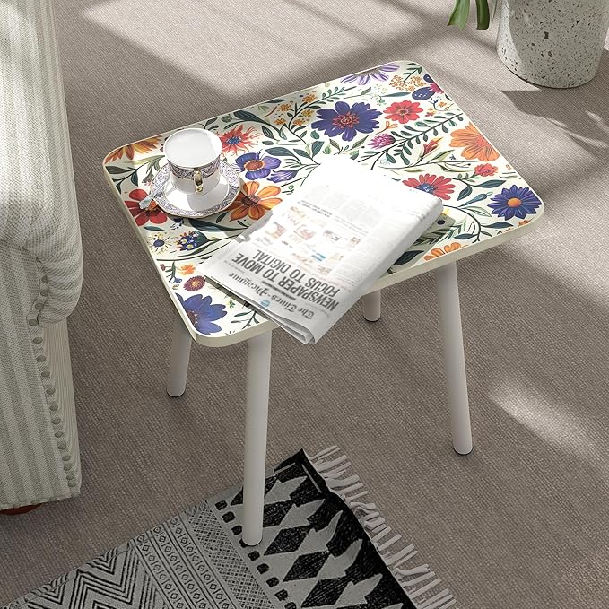 Mandala Small Rectangle End Table, Side Table - Image 8