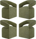 Upholstered Dining Chairs with Removable Casters Barrel Side Armchair with by Kislot
