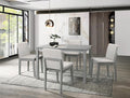 Poundex 5 Piece Dining Set in Gray by One+Perfect+Choice+Furniture+