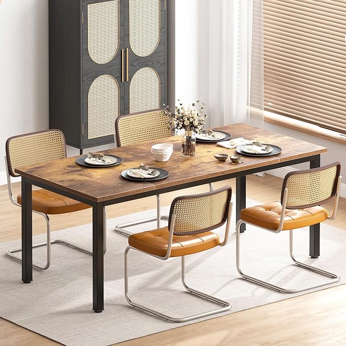 DlandHome Computer Desk, Large Executive Office Desk Computer Table Study - Image 7