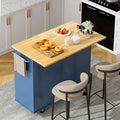Shintenchi Kitchen Island with Folding Drop Leaf, Rolling Island Table with by Shintenchi