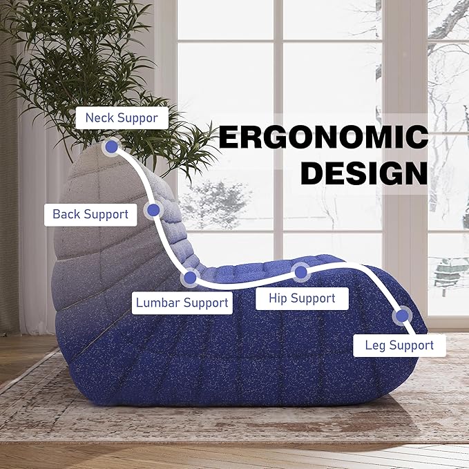 Big Bean Bag Chairs for Adults, 3 Seater Large Bean Bag Sofa, Fireside Chair - Image 5