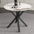 Round Faux Marble Dining Table Modern 32 Inch Kitchen Table by Goldfan
