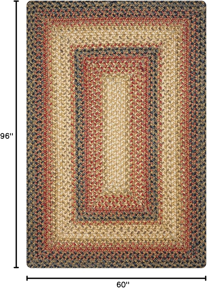 Homespice Russet Multicolor Jute Braided Rope Rug, 5x8' Rectangle - Image 2