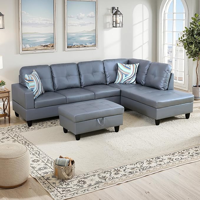 NicBex Sectional Couch 3 Pieces Sofa Set by NicBex