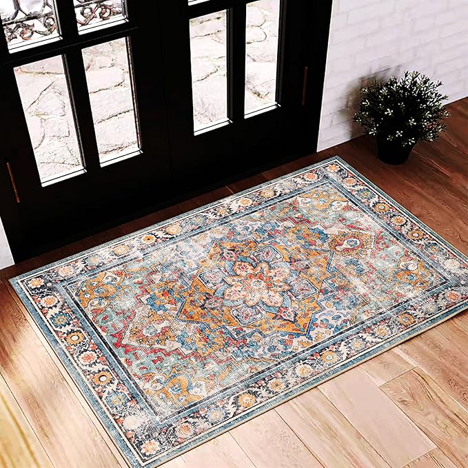 2'x3' Washable Area Rug Door Mat Vintage Doormat Indoor Entrance Traditional by CHAMPLANT