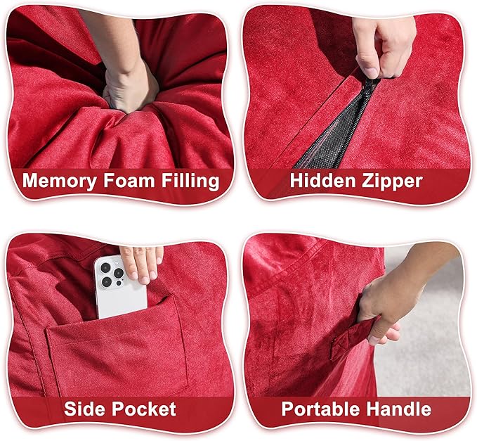 Hobestluk 4FT Bean Bag Chair Giant Bean Bag Chairs - Image 6