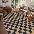 Lahome Checkered Easy Jute 8x10 Rug, Washable Rugs by Lahome