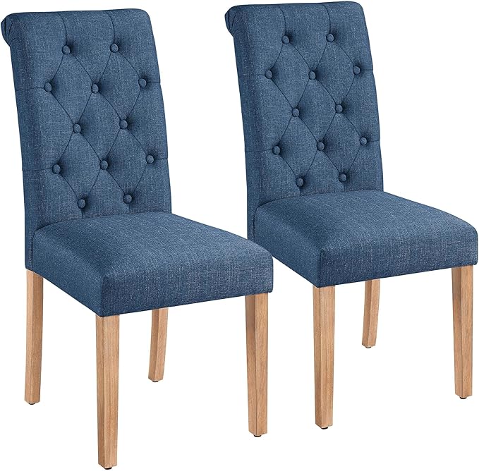 Yaheetech Dining Chairs Set of 2 Fabric Upholstered Dining Room Chairs by Yaheetech