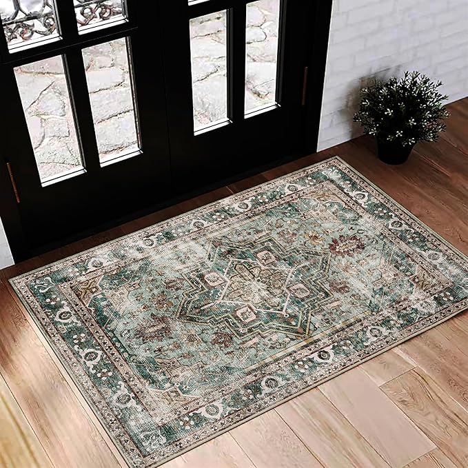 2'x3' Area Rug Washable Door Mat Vintage Doormat Indoor Entrance Traditional by CHAMPLANT
