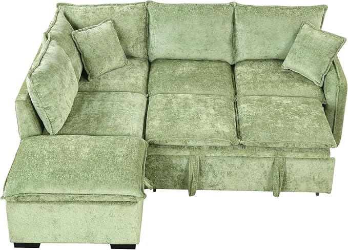 Ball & Cast 82.67" L-Shaped Sectional Pull Out Sofa - Image 7