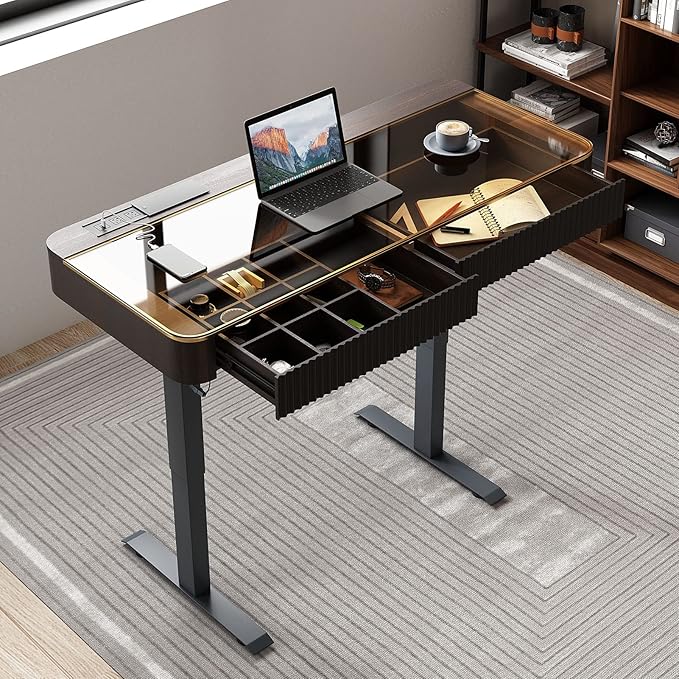 Lartis Office Desk, Electric Computer Lift Table Standing Desk by Lartis