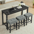 Ball & Cast 4 Piece Kitchen Dining Room Table and Chairs Set, Farmhouse Wooden by BallCast