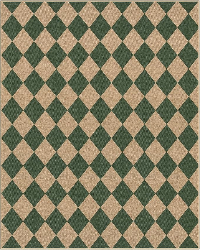 Lahome Checkered Washable Rugs 8x10, Easy Jute Rug - Image 8