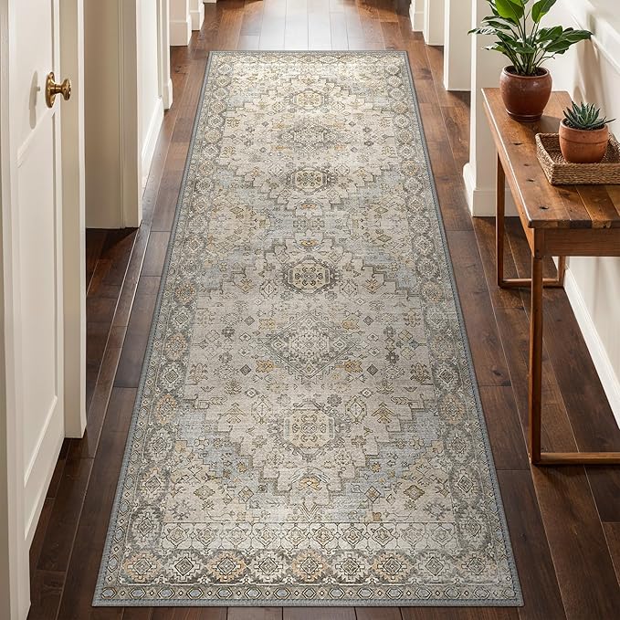 GENIMO Runner Rug 2x10 Machine Washable Non Slip Vintage Hallway Runner Rug - Image 4