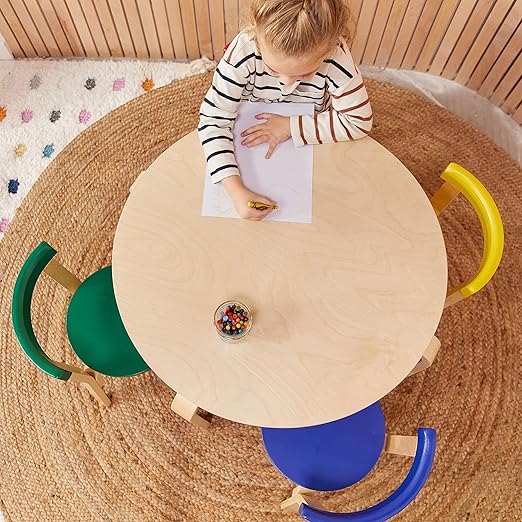 ECR4Kids Bentwood Table and Curved Back Chair Set, Kids Furniture - Image 8