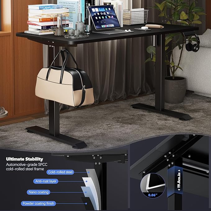 Monomi Electric Height Adjustable Standing Desk, 48x24 Inches, Ergonomic Home - Image 9