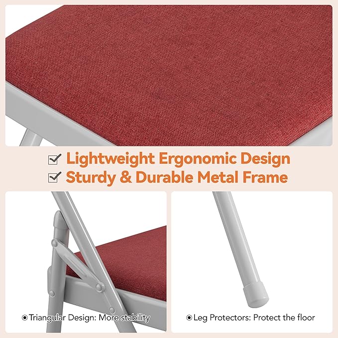 GarveeHome 2 Pack Folding Chairs - Image 3
