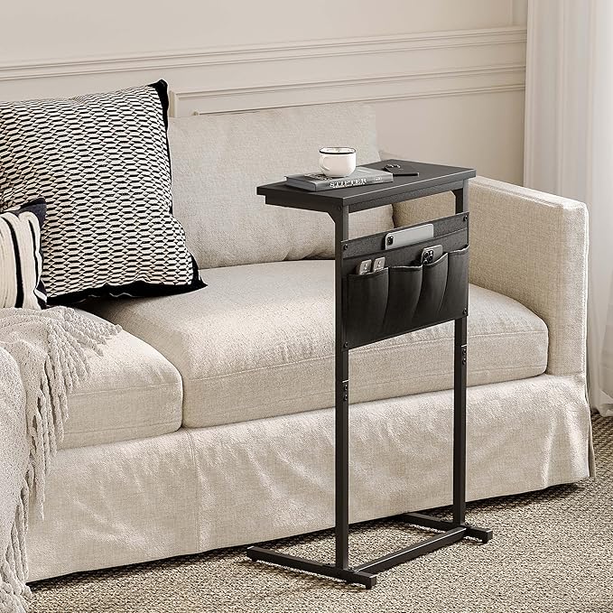 C Shaped End Table Set of 2, Side Table - Image 5