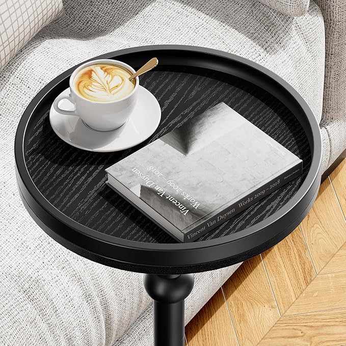 Small Round Side Table, Coffee Drink Table - Image 9